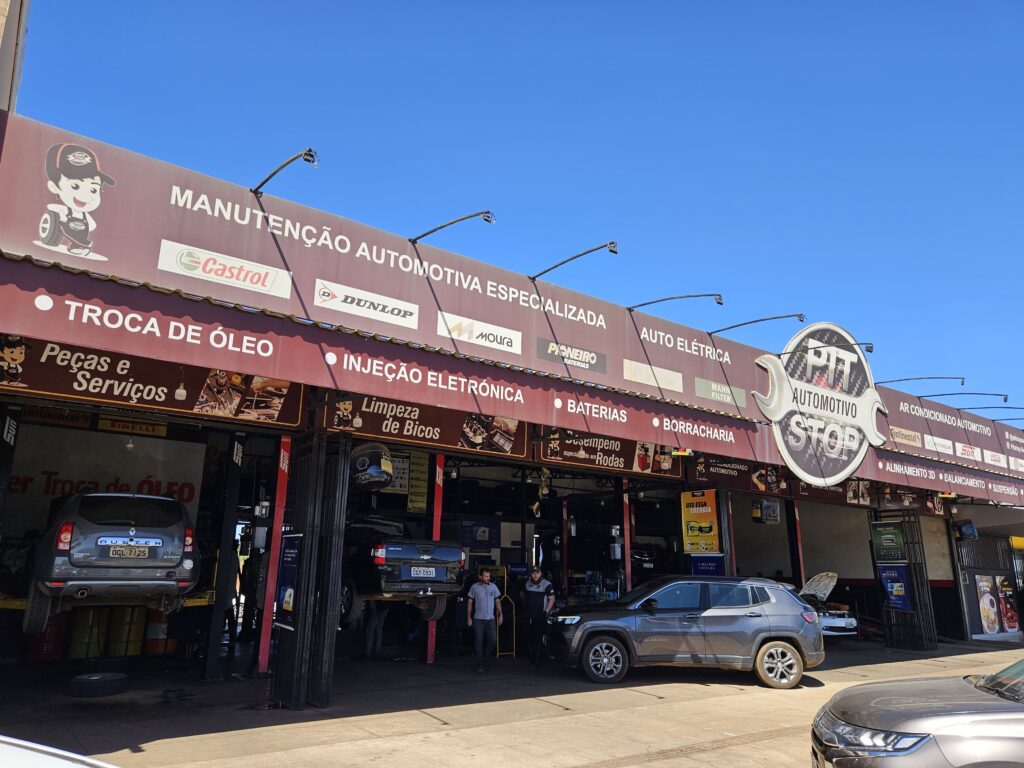 Fachada lateral Pit Stop Automotivo em Palmas Tocantins