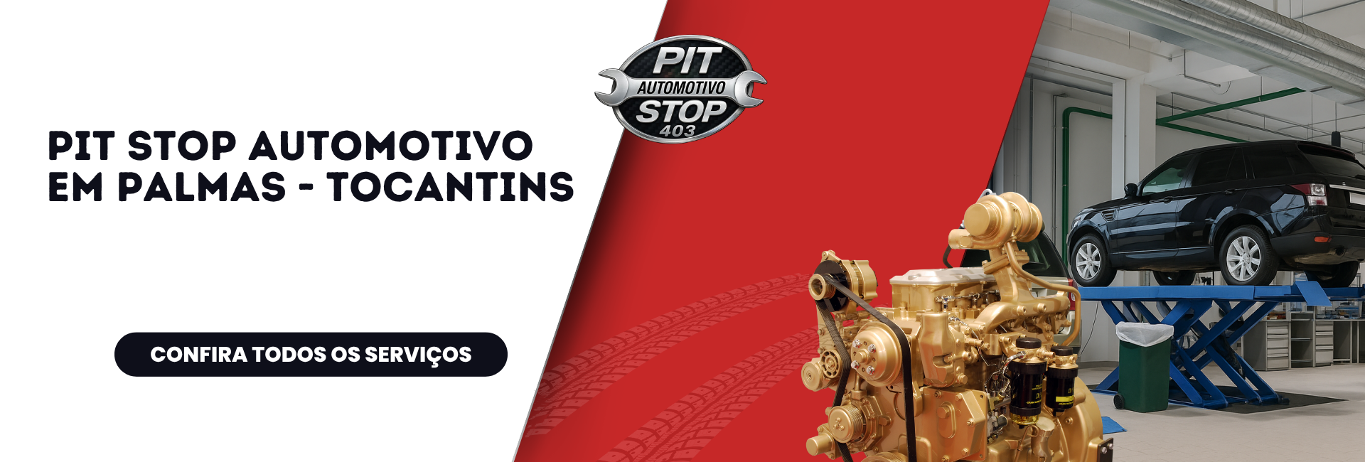 Banner principal Pit Stop Automotivo versão desktop Palmas Tocantins